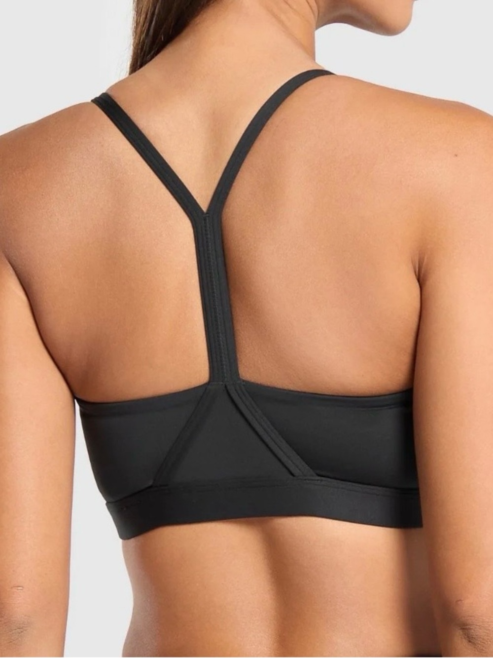 Gymshark Black V-Neck Strappy Back Sports Bra XS